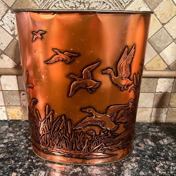 Other - Cooper Trash Can With Flying Ducks